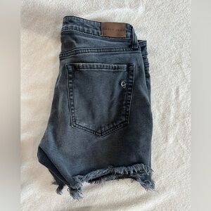 253. Carly Jean Cutoff Black Denim Jean Shorts Women's Size M